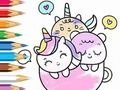 Jeu Livre de coloriage : Une tasse de licorne  en ligne