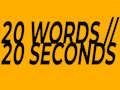 Jeu 20 mots en 20 secondes  en ligne