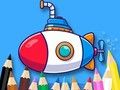 Jeu Livre de coloriage : Sous-marin  en ligne