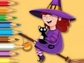 Jeu Livre de coloriage : Sorcière stagiaire  en ligne