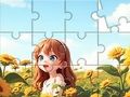 Jeu Puzzle : Fille Tournesol  en ligne