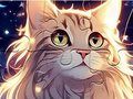 Jeu Puzzle : Chat étoile  en ligne