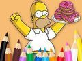 Jeu Livre de coloriage : Donut Simpson  en ligne