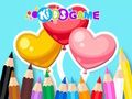 Jeu Livre de coloriage : Ballons en forme de cœur  en ligne