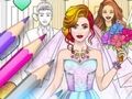 Jeu Jeu d'habillage de coloriage de mariage  en ligne