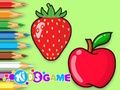 Jeu Livre de coloriage : Pomme et fraise  en ligne