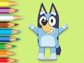 Jeu Livre de coloriage : Joyeux Bluey  en ligne