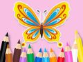 Jeu Livre de coloriage : Beau papillon  en ligne