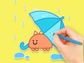 Jeu Livre de coloriage : Jour de pluie amusant  en ligne