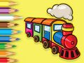 Jeu Livre de coloriage : Train qui court  en ligne