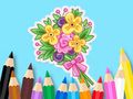 Jeu Livre de coloriage : Bouquet d'amour  en ligne