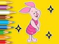 Jeu Livre de coloriage : Porcelet avec ballon  en ligne