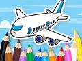 Jeu Livre de coloriage : Avion volant  en ligne