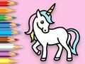 Jeu Livre de coloriage : Licorne heureuse  en ligne