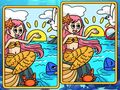 Jeu Les sirènes repèrent les différences  en ligne