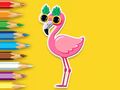 Jeu Livre de coloriage : Flamant rose  en ligne