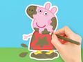 Jeu Livre de coloriage : Peppa dans la boue  en ligne