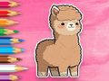 Jeu Livre de coloriage : Alpaga mignon  en ligne