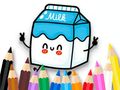 Jeu Livre de coloriage : Lait  en ligne