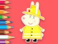 Jeu Livre de coloriage : Lapin Pompier en ligne Jeu Livre de coloriage : Lapin Pompier en ligne