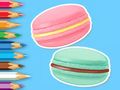 Jeu Livre de coloriage : Macarons  en ligne