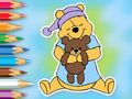 Jeu Livre de coloriage : Winnie avec un ours en peluche  en ligne