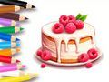Jeu Livre de coloriage : Gâteau aux baies en ligne Jeu Livre de coloriage : Gâteau aux baies en ligne