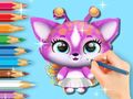 Jeu Livre de coloriage : Fluvsies mignons  en ligne