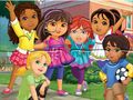 Jeu Puzzle : Dora dans la ville  en ligne