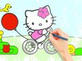 Jeu Livre de coloriage : Hello Kitty Cyclisme  en ligne