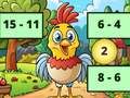 Jeu Soustraction : découverte d'une image d'oiseau  en ligne