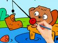 Jeu Livre de coloriage : Pêche à l'écureuil  en ligne