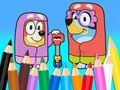 Jeu Livre de coloriage : Bluey Flossing Grannies  en ligne