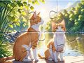 Jeu Puzzle : Chats par paires  en ligne