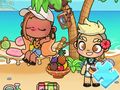 Jeu Puzzle : Avatar World prenant un bain de soleil  en ligne