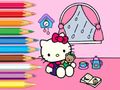 Jeu Livre de coloriage : Hello Kitty Jour de pluie  en ligne