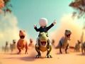 Jeu Stickman : Arène des dinosaures  en ligne
