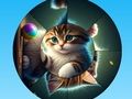 Jeu Puzzle rond collectionnez des images avec des chatons mignons  en ligne
