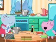 Jeu Fête de cuisine japonaise hippopotame  en ligne
