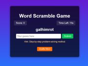 Jeu Défi du jeu de brouillage de mots  en ligne