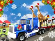 Jeu Camion transporteur d'animaux de Noël  en ligne