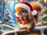 Jeu Puzzle d'animaux de Noël mignons  en ligne