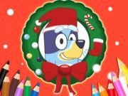 Jeu Livre de coloriage : Père Noël Bluey  en ligne