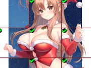 Jeu Filles animées dans un puzzle de carreaux de robe rouge en ligne