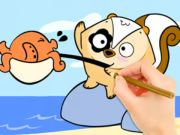 Jeu Livre de coloriage : Surprise de pêche  en ligne