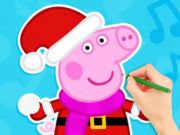 Jeu Livre de coloriage : Bonhomme de neige Peppa Pig  en ligne