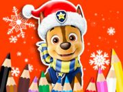 Jeu Livre de coloriage: Paw Patrol Christmas  en ligne