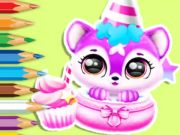Jeu Livre de coloriage: l'anniversaire de Baby Fluff  en ligne