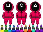 Jeu Livre de coloriage: Squid Game Mask  en ligne