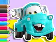 Jeu Livre de coloriage: les voitures de mater  en ligne